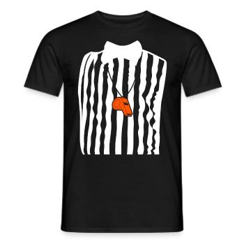 Referee Outfit - Men's T-Shirt - black - Front - AI Model Male 178 light (178cm)