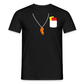 L’arbitre siffle un carton jaune carton rouge - T-shirt homme - noir - Devant - AI Model Male 178 light (178cm)