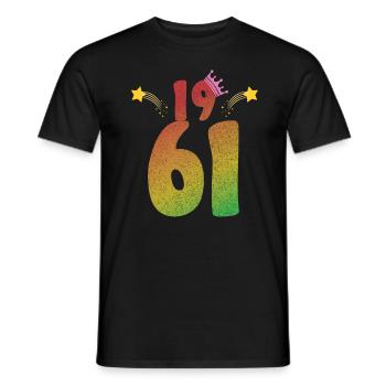 1961 geboren LGBT Geburtstagsgeschenk - Männer T-Shirt - Schwarz - Vorne - AI Model Male 178 light (178cm)