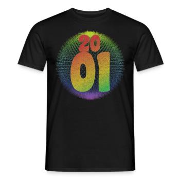 2001 LGBT Vintage Geburtstag - Männer T-Shirt - Schwarz - Vorne - AI Model Male 178 light (178cm)