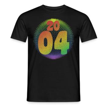 2004 LGBT Vintage Geburtstag - Männer T-Shirt - Schwarz - Vorne - AI Model Male 178 light (178cm)