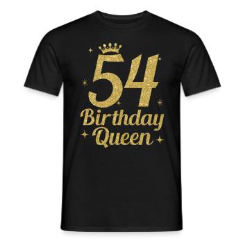 Birthday Queen 54 - Men's T-Shirt - black - Front - AI Model Male 178 light (178cm)