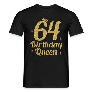 Birthday Queen 64 - Männer T-Shirt - Schwarz - Vorne - AI Model Male 178 light (178cm)