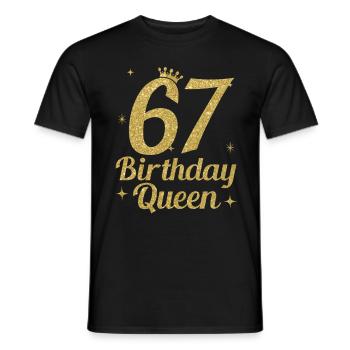 Anniversaire Queen 67 - T-shirt homme - noir - Devant - AI Model Male 178 light (178cm)