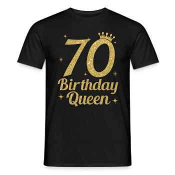 Birthday Queen 70 - Männer T-Shirt - Schwarz - Vorne - AI Model Male 178 light (178cm)
