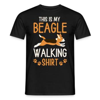 Beagle Hiking Saying for Beagle Lovers - Men's T-Shirt - black - Front - AI Model Male 178 light (178cm)