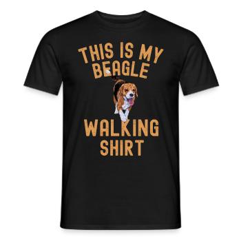 Beagle Hiking Saying for Beagle Lovers - Men's T-Shirt - black - Front - AI Model Male 178 light (178cm)