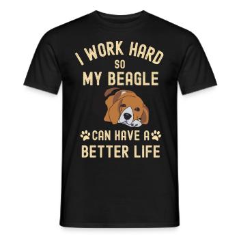 Funny Beagle saying for Beagle lovers - Men's T-Shirt - black - Front - AI Model Male 178 light (178cm)