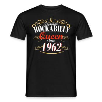 reine du rockabilly depuis 1962 - T-shirt homme - noir - Devant - AI Model Male 178 light (178cm)