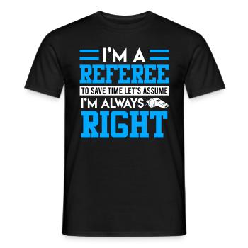 Je suis l’arbitre - T-shirt homme - noir - Devant - AI Model Male 178 light (178cm)