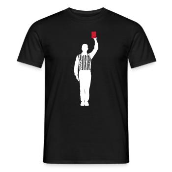 Carton rouge de l’arbitre Shiri faute - T-shirt homme - noir - Devant - AI Model Male 178 light (178cm)
