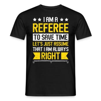 L’arbitre a toujours raison Le verdict de Shiri - T-shirt homme - noir - Devant - AI Model Male 178 light (178cm)