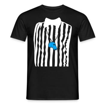 Referee Outfit - Men's T-Shirt - black - Front - AI Model Male 178 light (178cm)