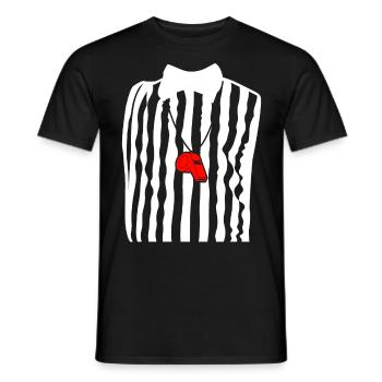 Referee Outfit - Men's T-Shirt - black - Front - AI Model Male 178 light (178cm)
