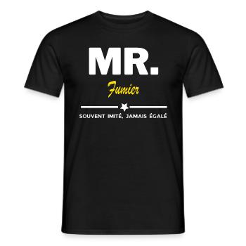 MR. souvent imité, jamais égalé Fumier - T-shirt homme - noir - Devant - AI Model Male 178 light (178cm)