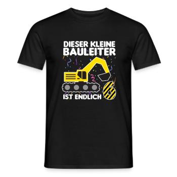 Bauleiter Bagger Geschenk 6. Geburtstag - Männer T-Shirt - Schwarz - Vorne - AI Model Male 178 light (178cm)