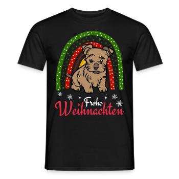 Süßer Silky Terrier Welpe Kawaii Weihnachten - Männer T-Shirt - Schwarz - Vorne - AI Model Male 178 light (178cm)