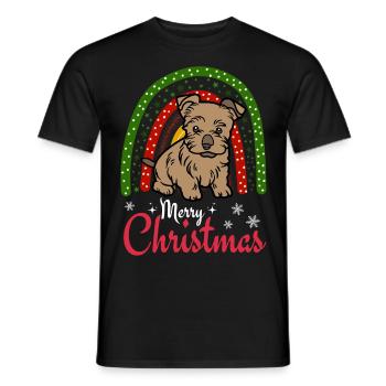 Süßer Silky Terrier Welpe Kawaii Weihnachten - Männer T-Shirt - Schwarz - Vorne - AI Model Male 178 light (178cm)