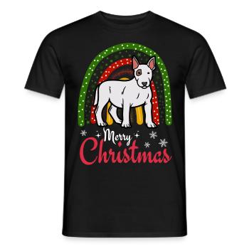 Süßer Bullterrier Liebhaber Kawaii Weihnachten - Männer T-Shirt - Schwarz - Vorne - AI Model Male 178 light (178cm)