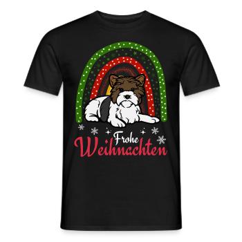 Sweet Biewer Terrier Christmas Kawaii - Men's T-Shirt - black - Front - AI Model Male 178 light (178cm)