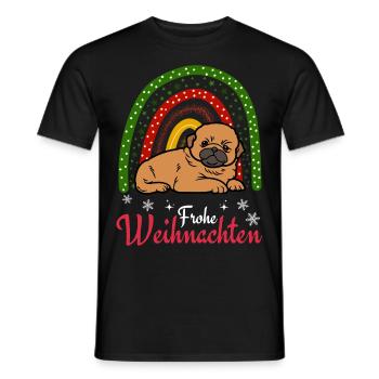 Sweet Pekinese Puppy Christmas Kawaii - Men's T-Shirt - black - Front - AI Model Male 178 light (178cm)