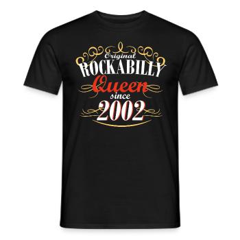 rockabilly Queen depuis 2002 - T-shirt homme - noir - Devant - AI Model Male 178 light (178cm)