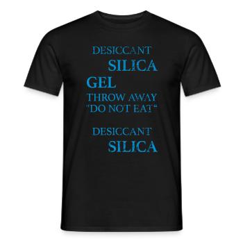 Gel de silice déshydratant Meme Ne pas manger de - T-shirt homme - noir - Devant - AI Model Male 178 light (178cm)