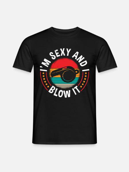 Schiedsrichterin Spruch - Männer T-Shirt - Schwarz