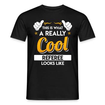 Voici à quoi ressemble un arbitre vraiment cool - T-shirt homme - noir - Devant - AI Model Male 178 light (178cm)