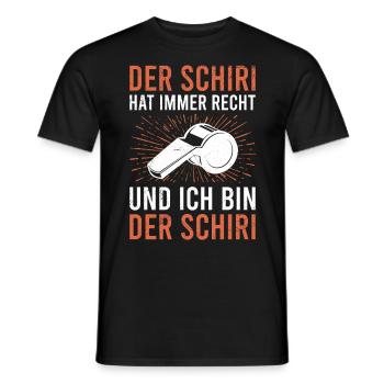 Schiedsrichter hat immer Recht - Männer T-Shirt - Schwarz - Vorne - AI Model Male 178 light (178cm)
