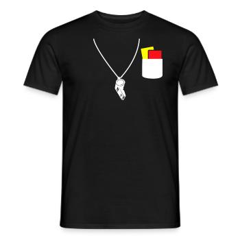 L’arbitre siffle un carton jaune carton rouge - T-shirt homme - noir - Devant - AI Model Male 178 light (178cm)
