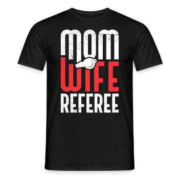 Twin Mother Mom 2 Children Mother Son Daughter - Men's T-Shirt - black - Front - AI Model Male 178 light (178cm)