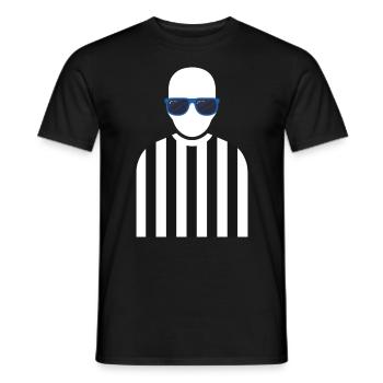 Referee Outfit - Men's T-Shirt - black - Front - AI Model Male 178 light (178cm)