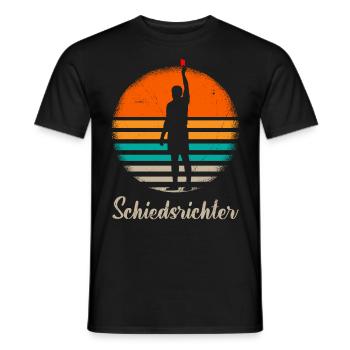 Vintage Schiedsrichter rote Karte Schiri - Männer T-Shirt - Schwarz - Vorne - AI Model Male 178 light (178cm)