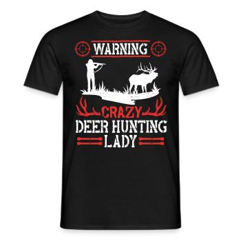 Buck Deer Hunting Hunter Girl - Männer T-Shirt - Schwarz - Vorne - AI Model Male 178 light (178cm)