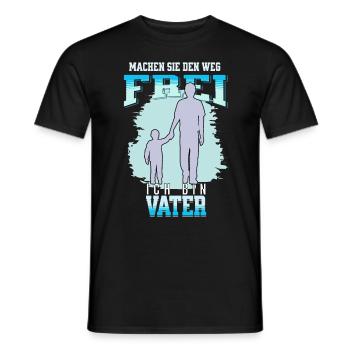 Vater hat es Eilig - Männer T-Shirt - Schwarz - Vorne - AI Model Male 178 light (178cm)