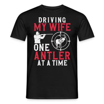 Buck Deer Hunting Hunter Femme - T-shirt homme - noir - Devant - AI Model Male 178 light (178cm)