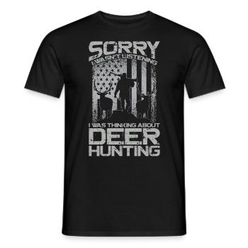 Buck Deer Hunting Hunter Vintage - Männer T-Shirt - Schwarz - Vorne - AI Model Male 178 light (178cm)