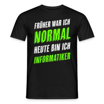 Informatiker Informatik Lustiger Spruch - Männer T-Shirt - Schwarz - Vorne - AI Model Male 178 light (178cm)
