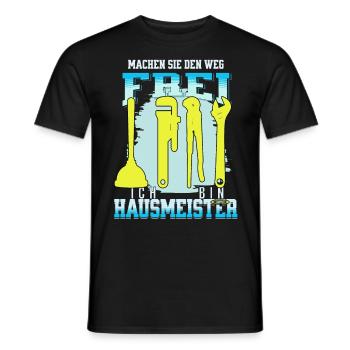 Hausmeister sind immer im Stress - Männer T-Shirt - Schwarz - Vorne - AI Model Male 178 light (178cm)