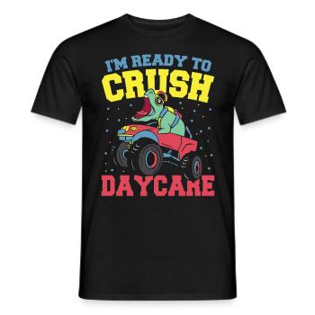 Je suis prêt à écraser la garderie - T-shirt homme - noir - Devant - AI Model Male 178 light (178cm)