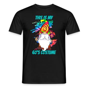 das ist mein 60's Kostüm - 1960er jahre - Männer T-Shirt - Schwarz - Vorne - AI Model Male 178 light (178cm)
