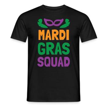 Mardi Gras Squad - Männer T-Shirt - Schwarz - Vorne - AI Model Male 178 light (178cm)