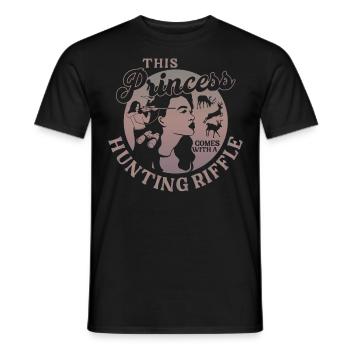 Buck Deer Hunting Hunter Girl This - Men's T-Shirt - black - Front - AI Model Male 178 light (178cm)