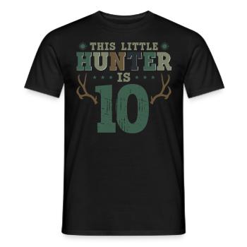 Buck Deer Hunting Hunter Kid 10ème - T-shirt homme - noir - Devant - AI Model Male 178 light (178cm)