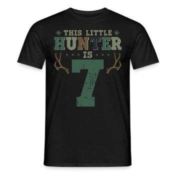 Buck Deer Hunting Hunter Kid 7ème - T-shirt homme - noir - Devant - AI Model Male 178 light (178cm)