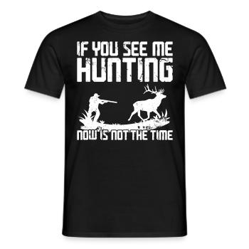 Chasseur de cerfs buck si vous - T-shirt homme - noir - Devant - AI Model Male 178 light (178cm)