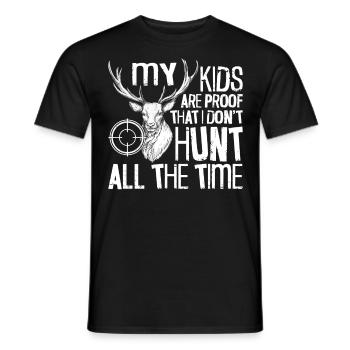 Chasseur de cerfs Buck Mes Enfants - T-shirt homme - noir - Devant - AI Model Male 178 light (178cm)