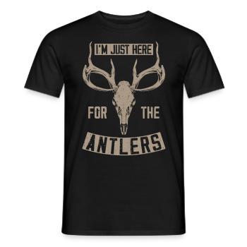 Buck Deer Hunting Hunter Vintage - T-shirt homme - noir - Devant - AI Model Male 178 light (178cm)