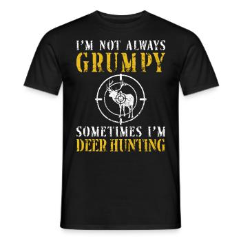 Buck Deer Hunting Hunter Dad - Men's T-Shirt - black - Front - AI Model Male 178 light (178cm)